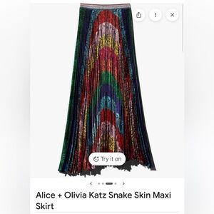 Alice + Olivia Multicolor Pleated Skirt